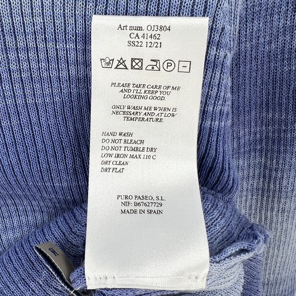 PALOMA WOOL Sweater Womens Medium Blue Sauce Button Ribbed Knit Cropped Top NWT - Picture 13 of 16